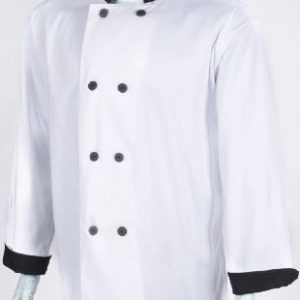 STYLE 2040 Chef Coat (White & White Black)