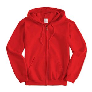 STYLE 1239 Rouge Hoodies sans zipper